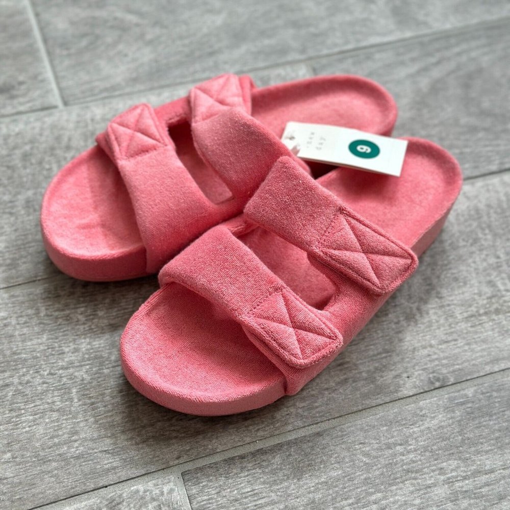 ❤️ Buy 1 Got 1 Free ❤️ A New Day Women Remi Platform Slide Sandals Coral Orange - Picture 2 of 5